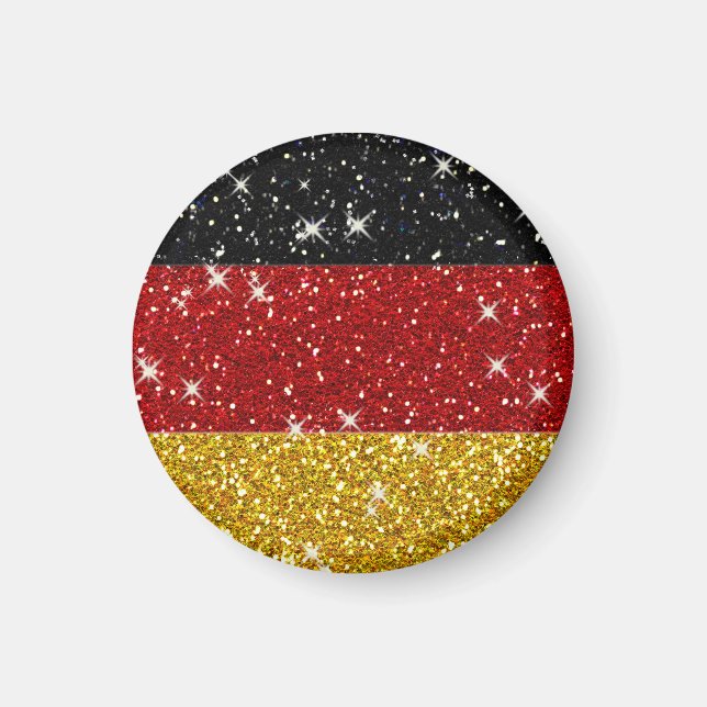 Glitters Germany Flag with Sparkles Magnet (Front)