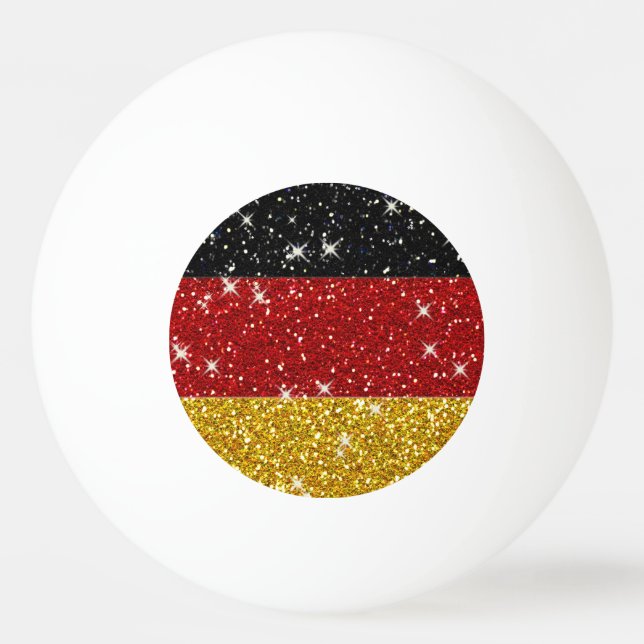 Glitters Germany Flag with Sparkles Ping Pong Ball (Front)