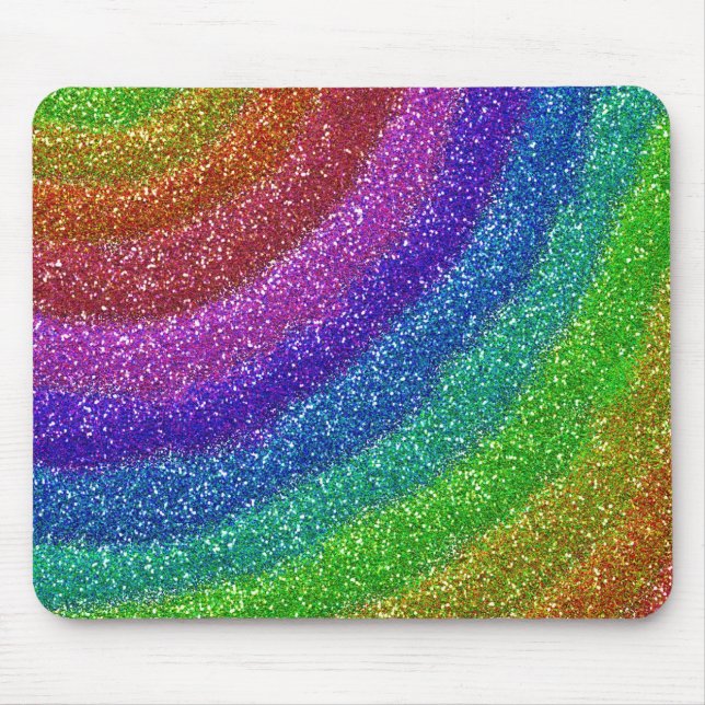 Glitters Rainbow Mouse Pad (Front)