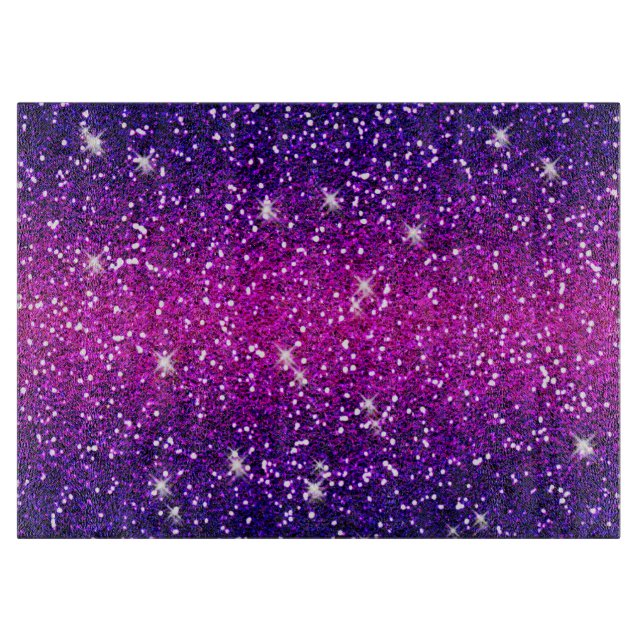 Glitters Sparkles Purple Pink Texture Cutting Board (Front)