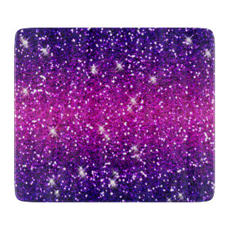 Glitters Sparkles Purple Pink Texture Cutting Board