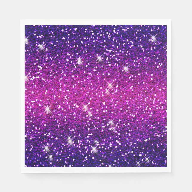 Glitters Sparkles Purple Pink Texture Napkin (Front)