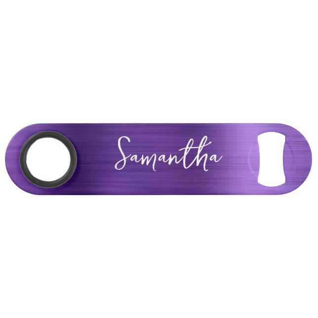 Glittery Amethyst Purple Glam Name (Front (Horizontal))