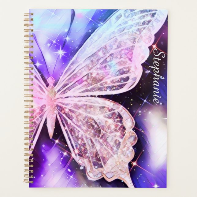 Glittery Butterfly  Planner (Front)