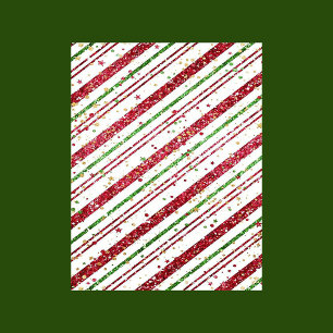Glittery Christmas Stripes Decoupage Tissue Paper