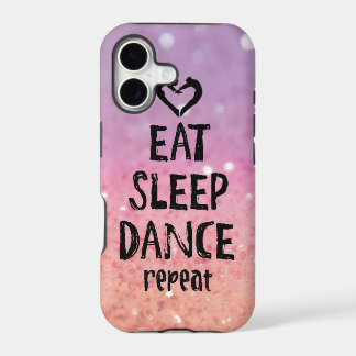 Glittery Eat, Sleep, Dance case