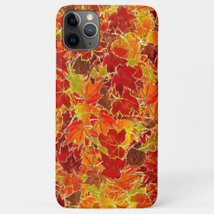 Glittery Fall Maple Leaves Case-Mate iPhone Case