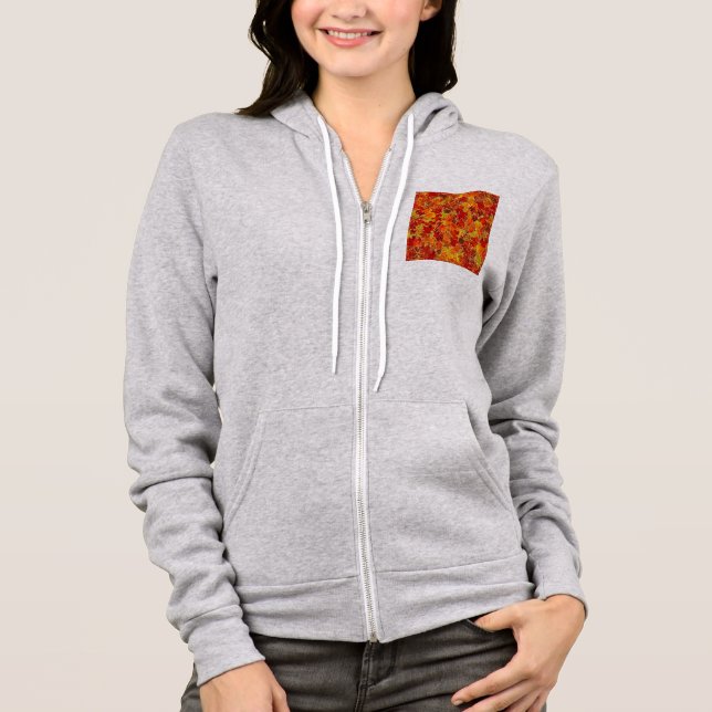 Glittery Fall Maple Leaves Hoodie (Front)