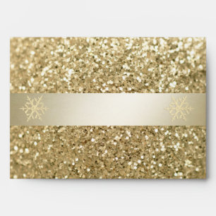 Glittery  fancy elegant modern gold stripe envelop envelope