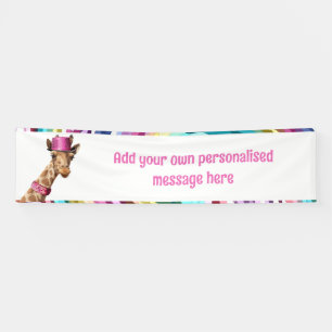 Glittery giraffe banner