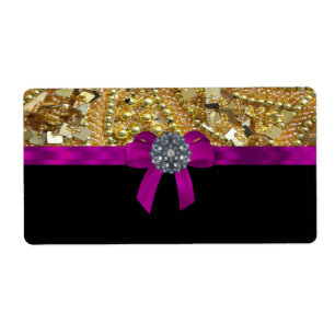 Glittery gold & black