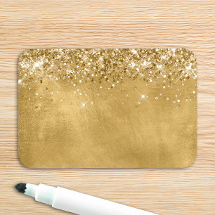 Glittery Gold Blank Name Tag