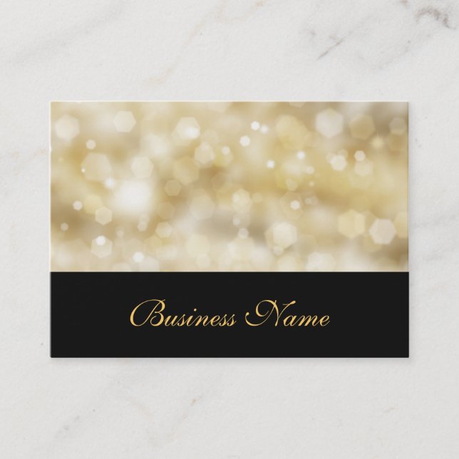 Glittery Gold Business Card (Front)