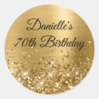 Glittery Gold Foil 70th Birthday