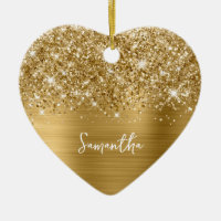 Glittery Gold Glam Name Photo
