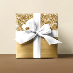 Glittery Gold Glam Wrapping Paper