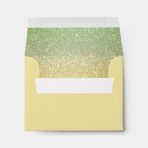 Glittery Gradient Mint RSVP Envelope