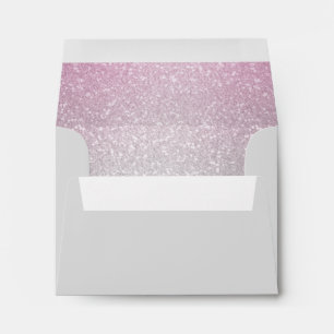 Glittery Gradient Pink RSVP Envelope