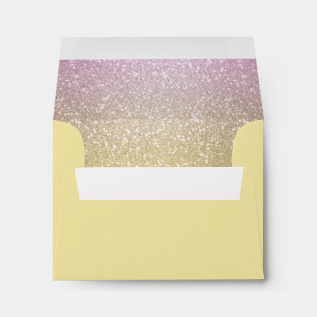 Glittery Gradient RSVP Envelope (Back (Bottom))