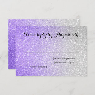 Glittery Gradient RSVP Purple