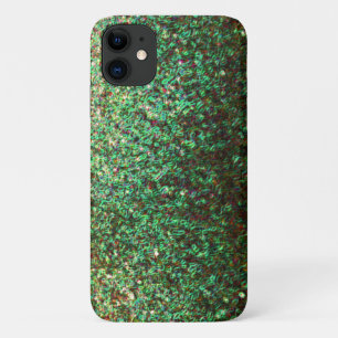 Glittery Green Abstract Art Patterns Sparkly Cute Case-Mate iPhone Case