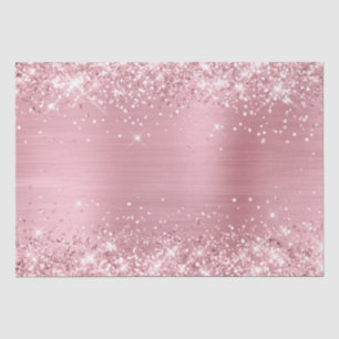 Glittery Light Baby Pink Ombre Foil Tissue Paper