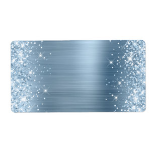 Glittery Light Blue Faux Foil
