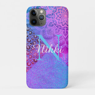 Glittery Lotus Leopard Monogram          Case-Mate Case-Mate iPhone Case
