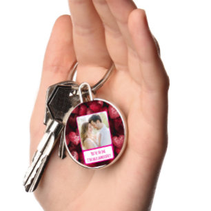 Glittery Love I Text Back Immediately Key Ring