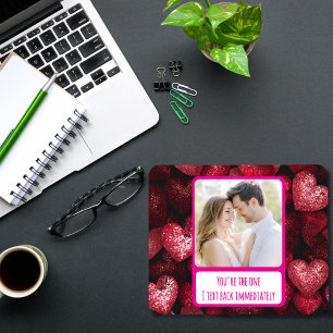 Glittery Love I Text Back Immediately Mouse Pad