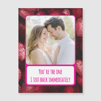 Glittery Love I Text Back Magnetic Card