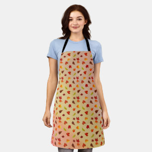 Glittery Maple Leaves Apron