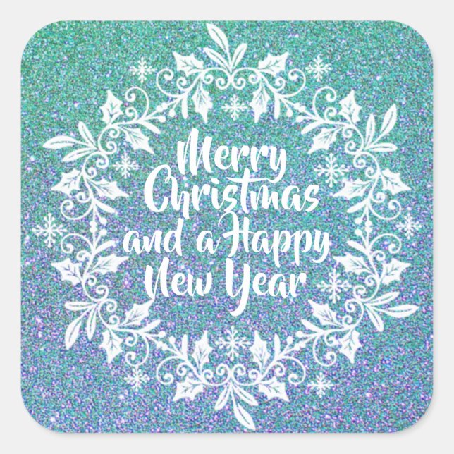 Glittery Merry Christmas | Sticker Seal (Front)