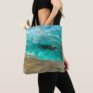 Glittery Modern Artsy Abstract Tote Bag