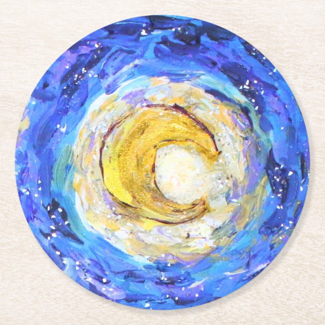 Glittery Night Coaster (Front)