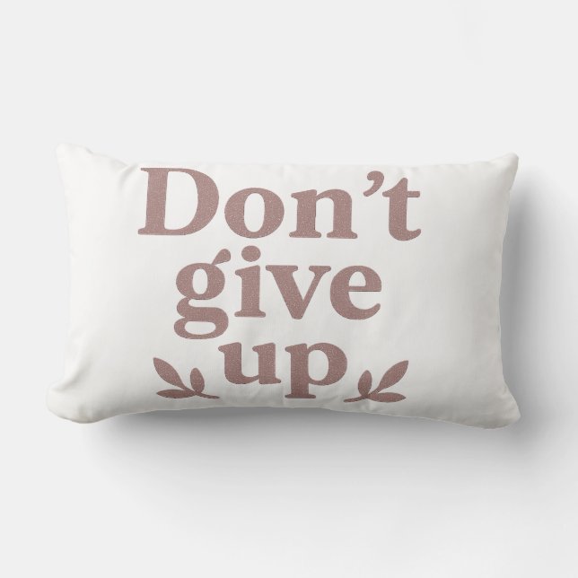 Glittery Perseverance   T-Shirt Lumbar Cushion (Front)