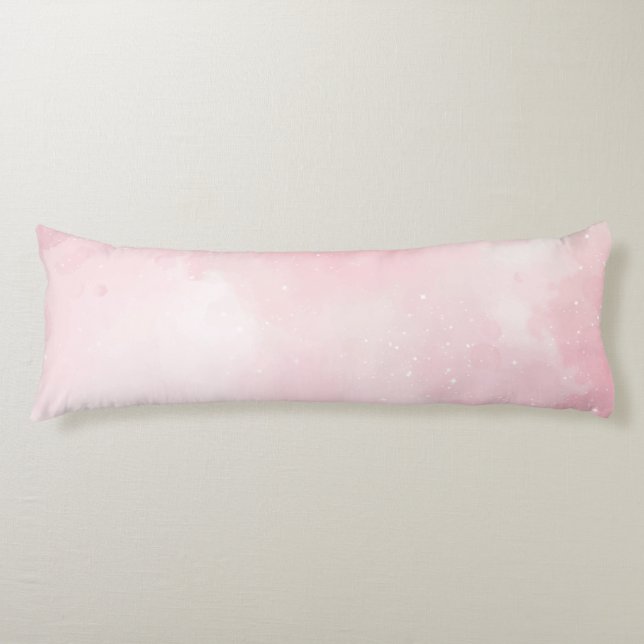 Glittery Pink Brushed Polyester Body Pillow  (Front)