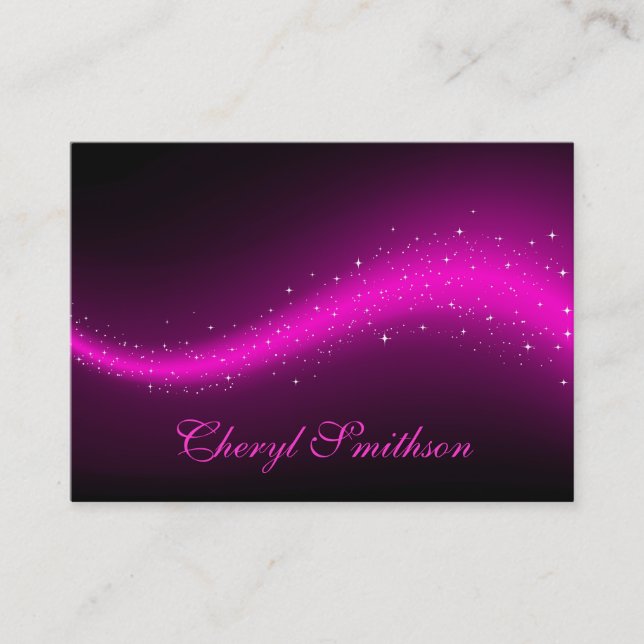 Glittery Pink Business Card (Front)