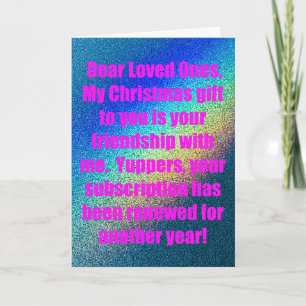 Glittery Rainbow Snarky Christmas Card