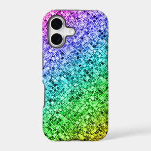 Glittery Rainbow Sparkle Bling Glam Purple Teal