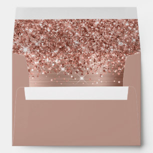 Glittery Rose Gold Glam Envelope