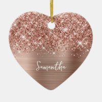 Glittery Rose Gold Glam Name Photo