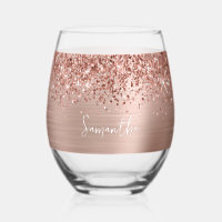 Glittery Rose Gold Glam Name