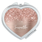 Glittery Rose Gold Glam Script Name