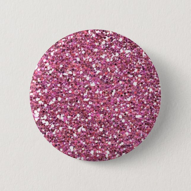 Glittery Shiny Pink Glitters 6 Cm Round Badge (Front)