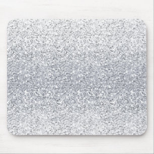Glittery Silver Ombre Mouse Pad