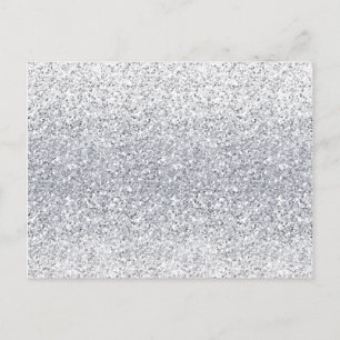 Glittery Silver Ombre Postcard