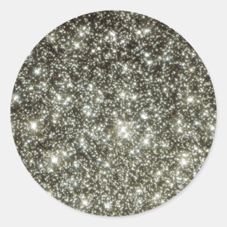 Glittery Stars Classic Round Sticker