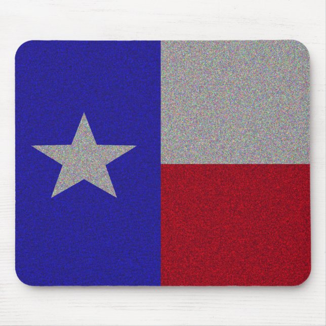 Glittery Texas Flag Mouse Pad (Front)