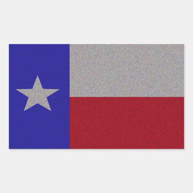 Glittery Texas Flag Rectangular Sticker (Front)